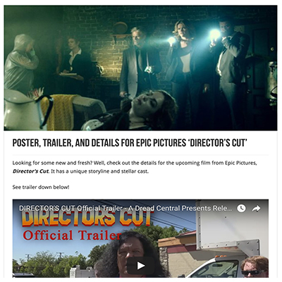 Poster, Trailer, and Details for Epic Pictures ‘Director’s Cut